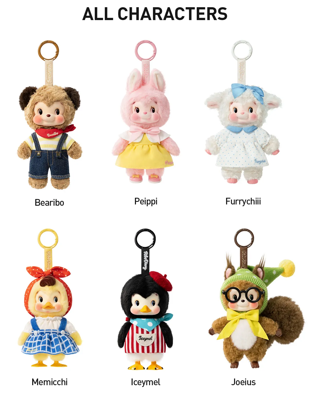 RiboDiary Forest Gathering Day Series Plush Doll Pendant | POP MART US ...
