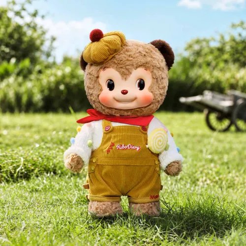 RiboDiary - Colección"Fiesta de Buenos Días"Bolsa de Peluche de Cara Rígida - Bearibo