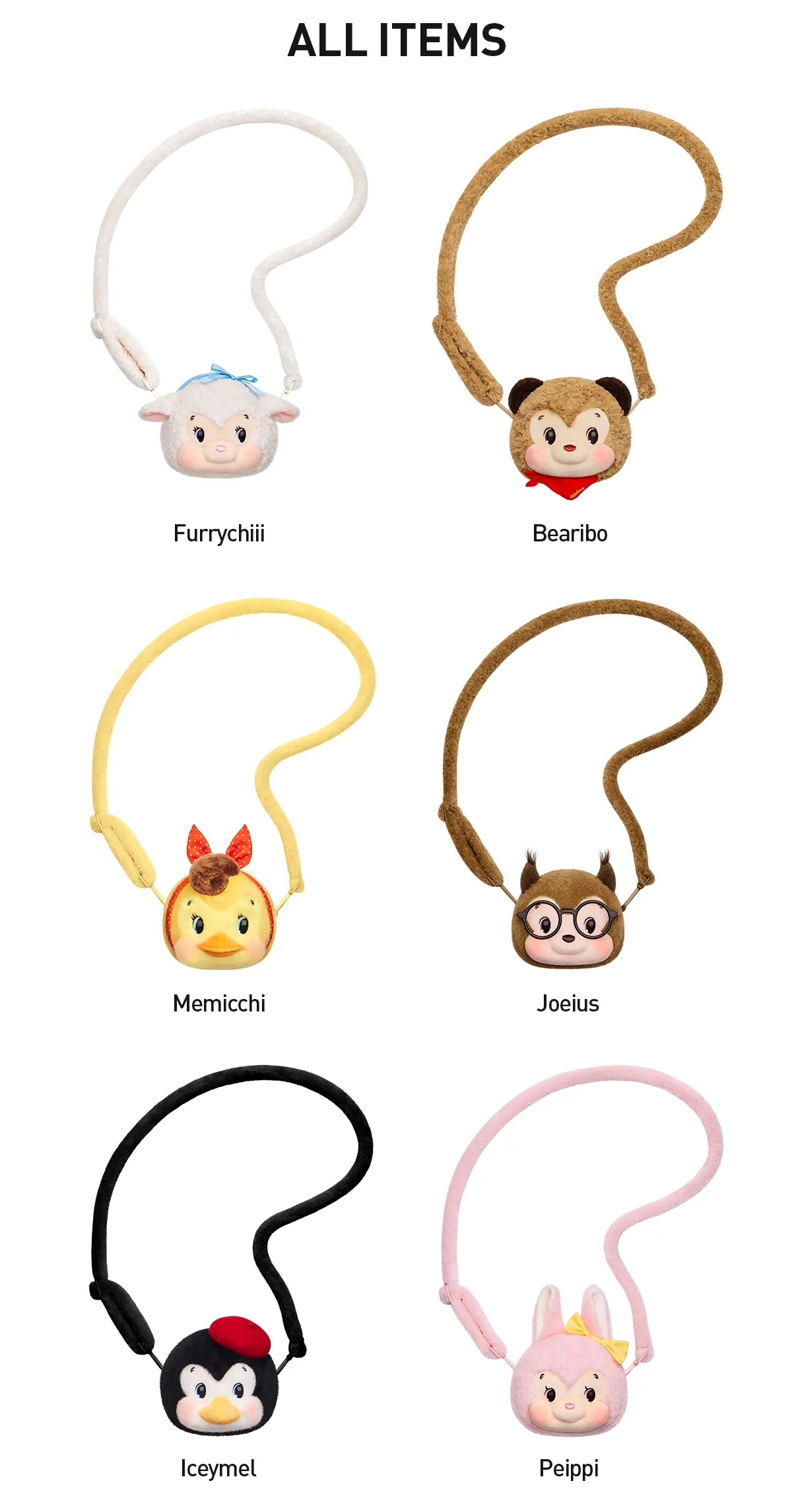 RiboDiary Forest Gathering Day Series Plush Mini Bag