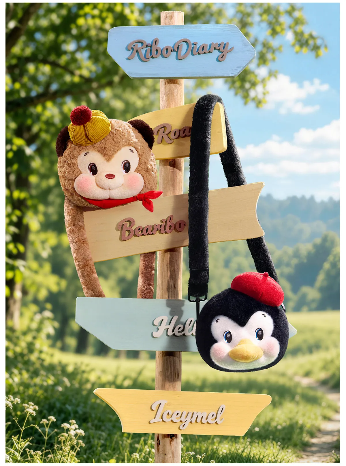 RiboDiary Forest Gathering Day Series Plush Mini Bag