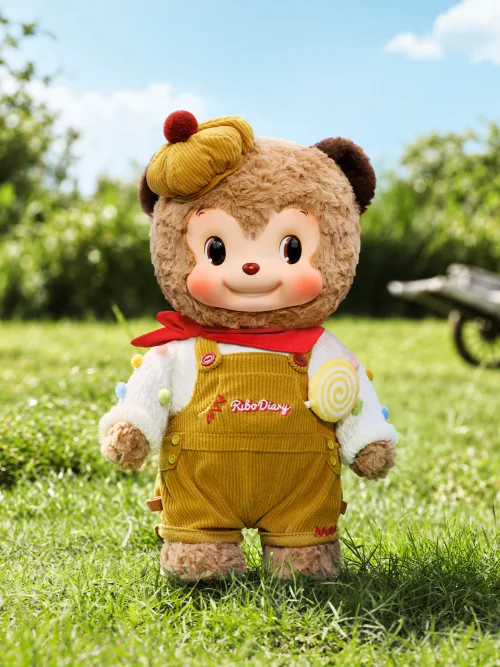 RiboDiary - Colección"Fiesta de Buenos Días"Bolsa de Peluche de Cara Rígida - Bearibo