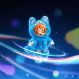 POP MART-Peach Riot × KPop Demon Hunters Series Plush Doll Pendant - Peach Riot Gigi Derpy（Secret）