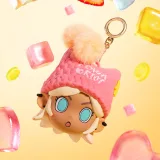POP MART-Peach Riot - Colección"Modo Caramelo"Colgante de Peluche para Audífonos - Durazno Avant (Secerto)