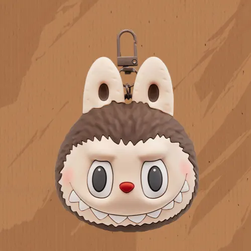 LABUBU Originals-Brown Silicone Earphone Bag